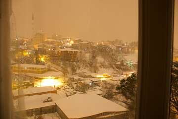 Winter night in the İstanbul city