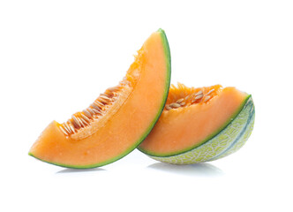 Orange cantaloupe melon isolated on white
