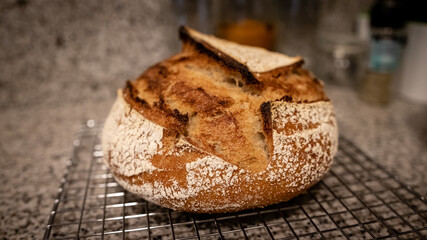Fresh homemade baked bread, natural and healthy