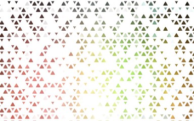 Light Green, Red vector template with crystals, triangles.