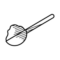 spoon with tea icon, line style