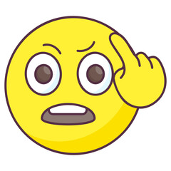 Fototapeta premium Thinking Emoji 