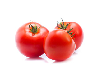 Tomato vegetables pile isolated on white background