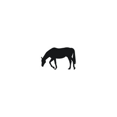 silhouette of a horse icon logo vector