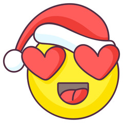 Santa Love Emoji 