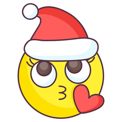 Santa Kiss Emoji 