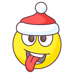 Silly Santa Emoji 