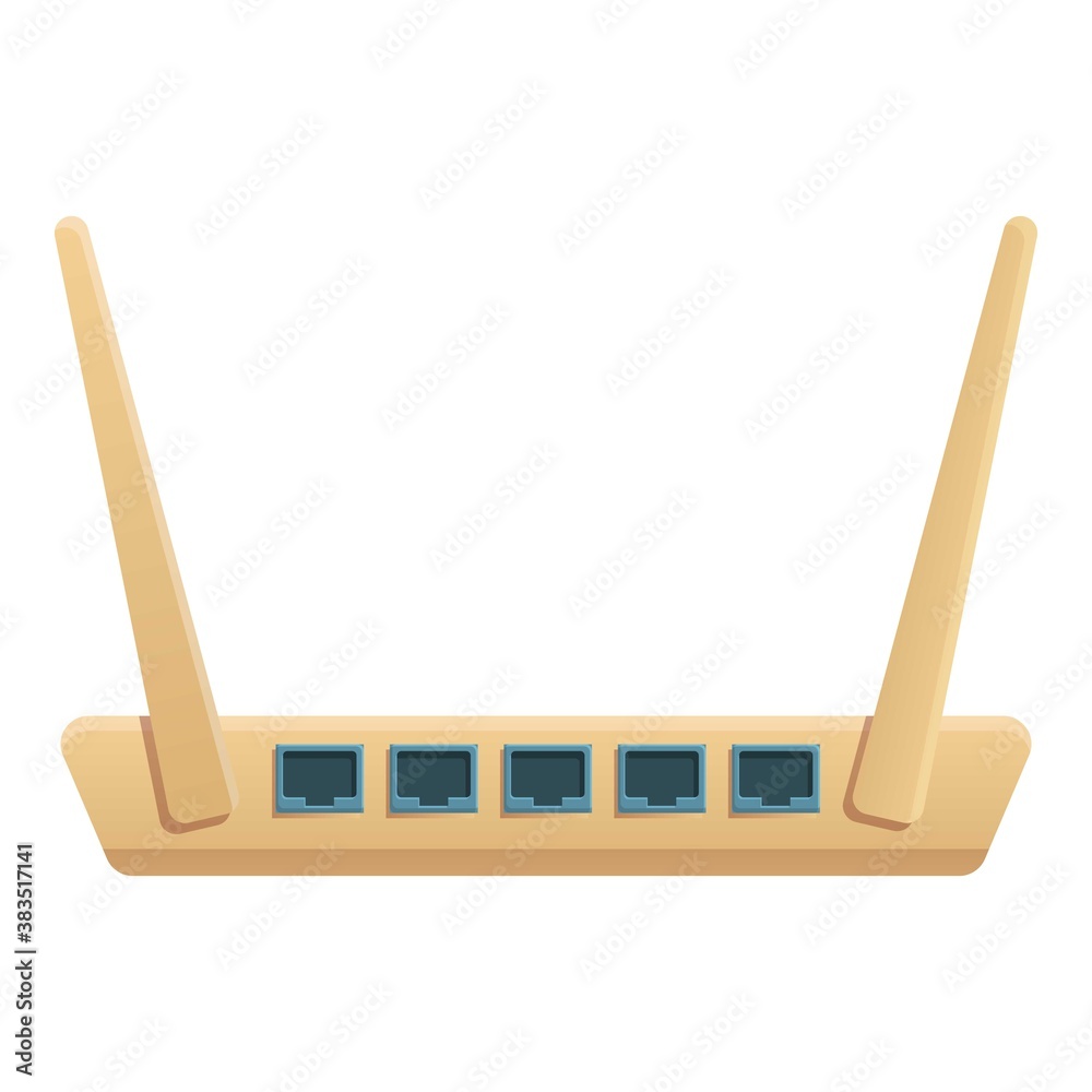 Poster wifi modem access icon. cartoon of wifi modem access vector icon for web design isolated on white ba