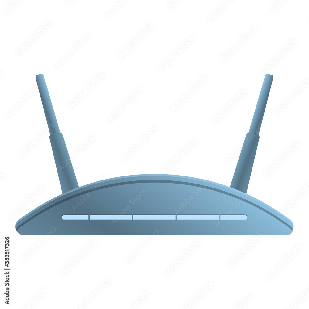 Poster wifi modem network icon. cartoon of wifi modem network vector icon for web design isolated on white 