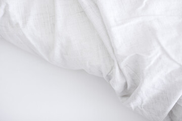 White cotton sheets quilt doona cover and linen light white bright scopy space bedroom sleep rest soft copy sapce 