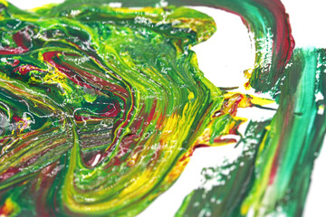 close-up abstract colored watercolor painting