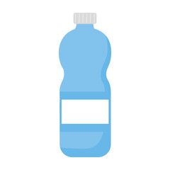 plastic bottle water liquid isolated design white background