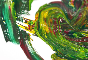 close-up abstract colored watercolor painting
