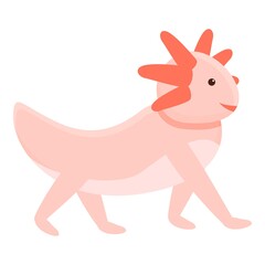 Fototapeta na wymiar Walking axolotl icon. Cartoon of walking axolotl vector icon for web design isolated on white background