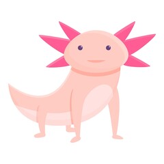 Exotic axolotl icon. Cartoon of exotic axolotl vector icon for web design isolated on white background