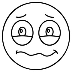 Obraz premium Nervous Emoji