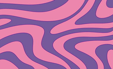 abstraction purple and pink stripes with outline
