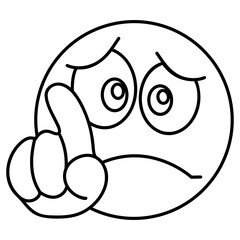 Obraz premium No Way Emoticon 