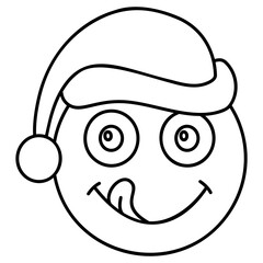 Obraz premium Christmas Yum Emoji 