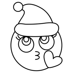 Santa Kiss Emoji 