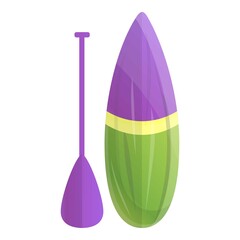 Gear sup surfing icon. Cartoon of gear sup surfing vector icon for web design isolated on white background