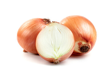 Fresh Onion isolated on white background