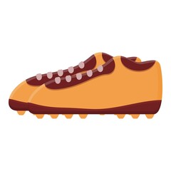 Soccer boots icon. Cartoon of soccer boots vector icon for web design isolated on white background
