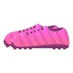 Rugby boots icon. Cartoon of rugby boots vector icon for web design isolated on white background