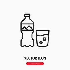mineral water icon vector sign symbol