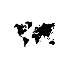 World Map icon simple Illustration. Vector illustration flat design