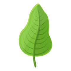 Summer party tree leaf icon. Cartoon of summer party tree leaf vector icon for web design isolated on white background