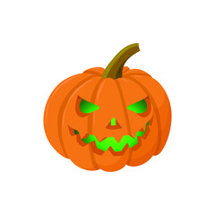 halloween pumpkin isolated on white