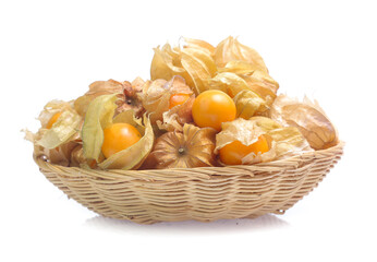 Physalis ,cape gooseberry isolated on white