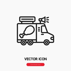 food truck icon vector sign symbol