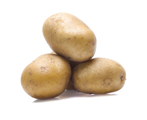 potatoes isolated on white background
