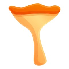 Autumn forest mushroom icon. Cartoon of autumn forest mushroom vector icon for web design isolated on white background