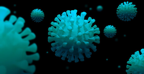 Fototapeta na wymiar coronavirus magnification