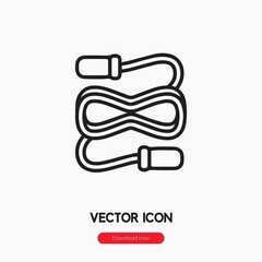 skipping rope icon vector sign symbol