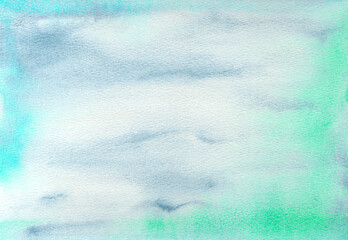 Hand painted soft watercolor background. Creative textured surface of brush strokes. Bright texture for cards, banner, poster, print, web, scrapbook paper design