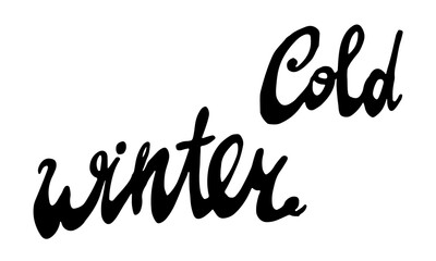 Vector handwritten christmas lettering. Hand drawn illustration isolated on white background. Template for greeting card, sticker pack, print, poster, banner. Holiday celebration season.