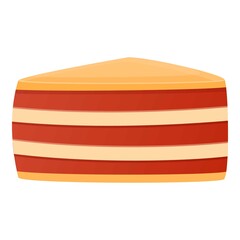 Cream cake icon. Cartoon of cream cake vector icon for web design isolated on white background