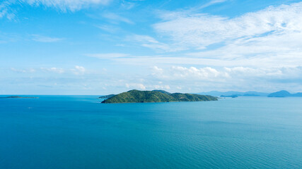 Fototapeta na wymiar Aerial view Koh Tan Island in the sea,Thailand