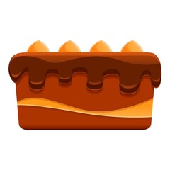 Dessert cream cake icon. Cartoon of dessert cream cake vector icon for web design isolated on white background