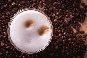 The Cappuccino covered in Beans
