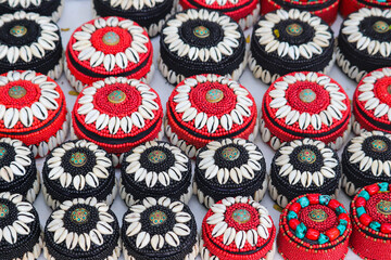 Handcrafted Round Circular Colorful Or Jewelry Or Jewellery Boxes For Ornamenet Made Of Pearls And...