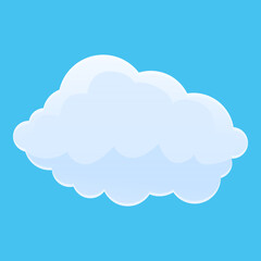 Space cloud icon. Cartoon of space cloud vector icon for web design isolated on white background