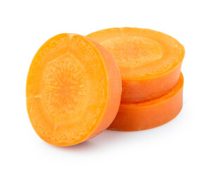 fresh vegetable carrots isolated on white background