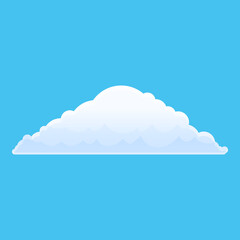 Sky air cloud icon. Cartoon of sky air cloud vector icon for web design isolated on white background