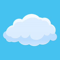 Sky nature cloud icon. Cartoon of sky nature cloud vector icon for web design isolated on white background