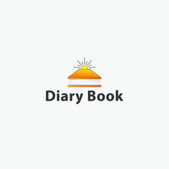 Diary book logo . Daily  activity concept 